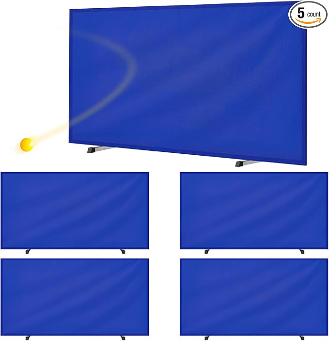 5 Pcs 55" x 29.5" Table Tennis Barrier with 420D Oxford Cloth Table Tennis Baffle for Quicker and Easier Pick up Balls Table Tennis Surround Block for Table Tennis Court