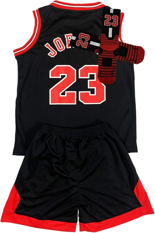 3PC Basketball Jersey Set for Youth Basketball Tank Top + Track Shorts+ Socks Set #24