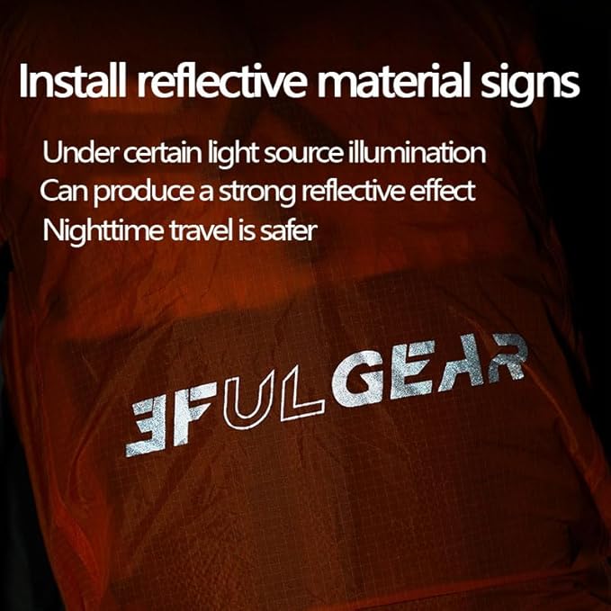 3F 20-85L backpack rain cover, waterproof, dustproof, wear-resistant, tear resistant outdoor hiking backpack cover (orange-M)