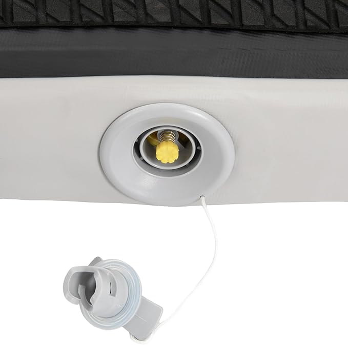 Kayak Seat, Universal Inflatable Seat with Backrest, Padded Thicken Cushion, Adjustable Strap, Comfortable Breathable EVA Material (Black)