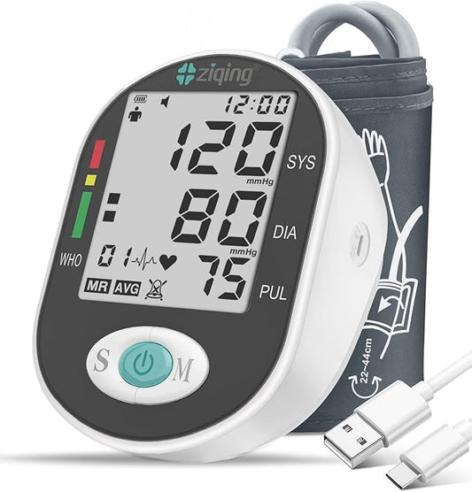 Blood Pressure Monitors, Bp Monitor - Blood Pressure Machine Large Cuff Blood Pressure Monitor Upper Arm Cuff 8.7''-17.3'', Large Screen, 2 Users Total 198 Memories