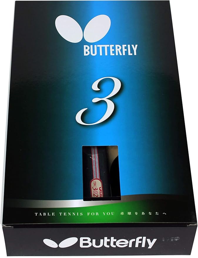 Butterfly B302FL Shakehand Table Tennis Racket | China Series | Racket and Case Set with Smooth Rubber On Both Sides | Recommended for Beginning Level Players