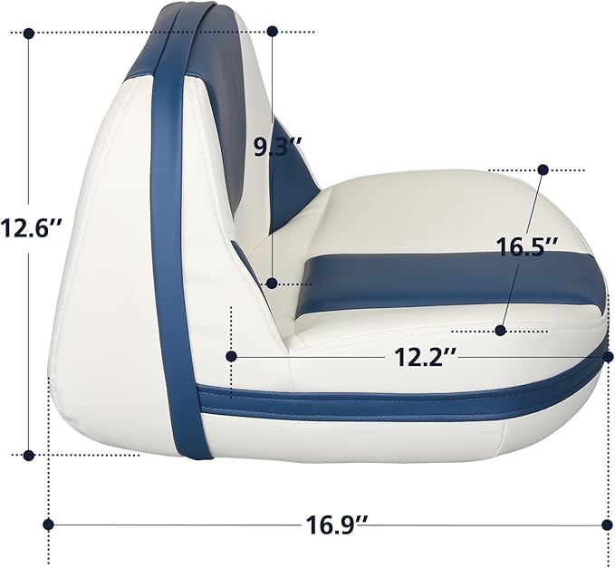 Leader Accessories Pro Casting Boat Seat Lean Pro Fishing High Back Bass Boat Seat