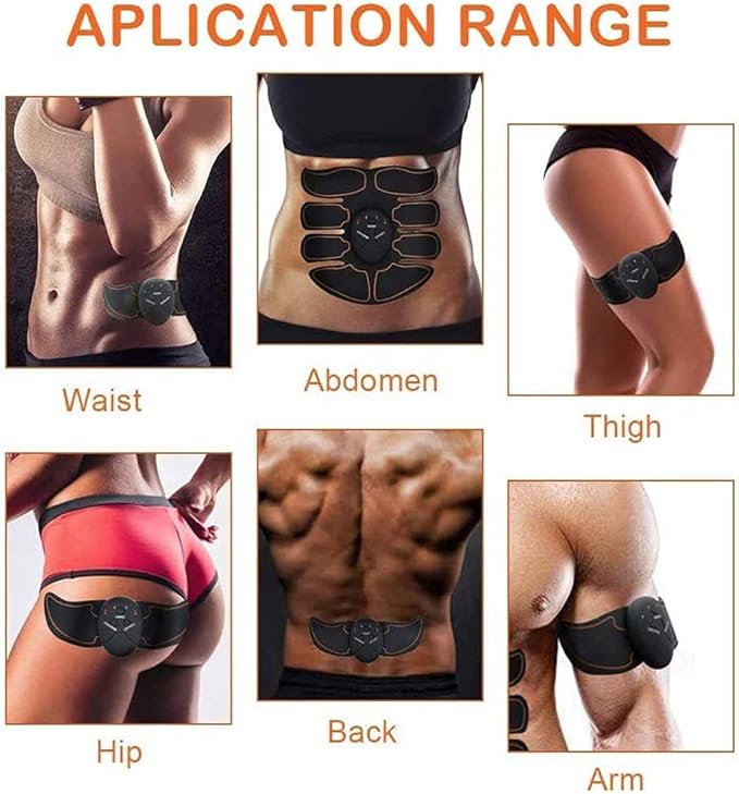 ABS Muscle Stimulator, Abdominal Muscle Toner ABS Training Workout Belt Body Toing Gear Waist Trimmer Fitness Equipent Home Office Exercise for Abdomen/Arm/Leg