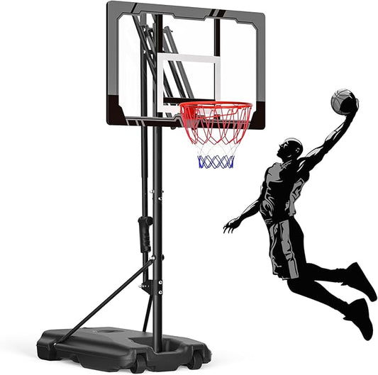 IGL Kids Basketball Hoop Outdoor, Adjustable Basketball Hoop for Kids/Teenagers/Youth, Portable Basketball Goals System in Backyard/Driveway/Indoor, with 33in PC Backboard and Enlarged Base