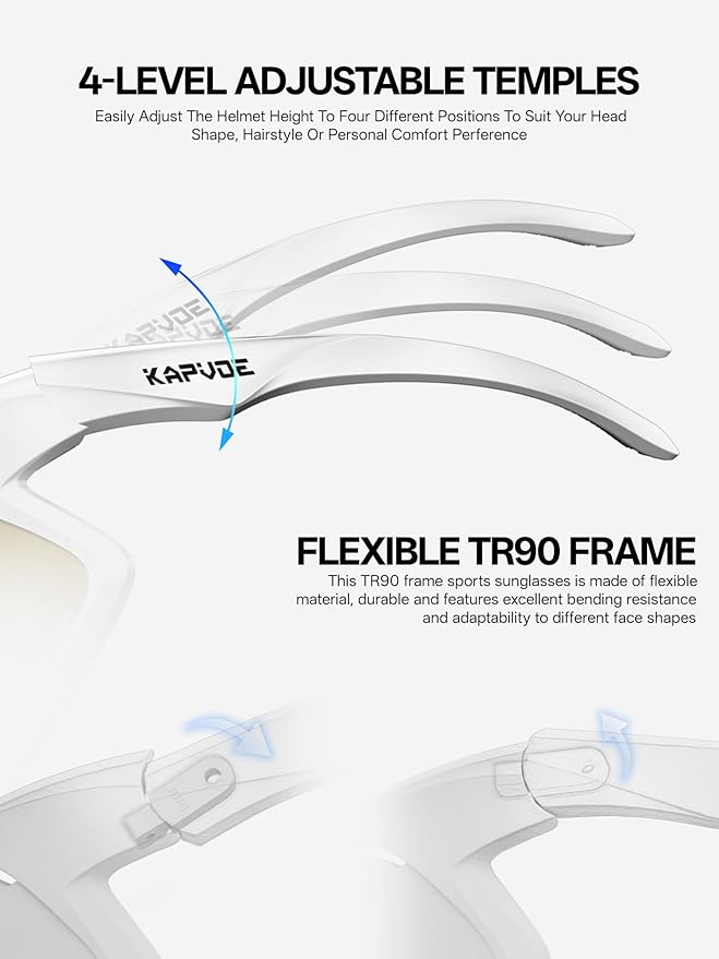 KAPVOE Polarized Cycling Glasses Men Women Sports Sunglasses for Mountain Bike Running Fishing Baseball K383