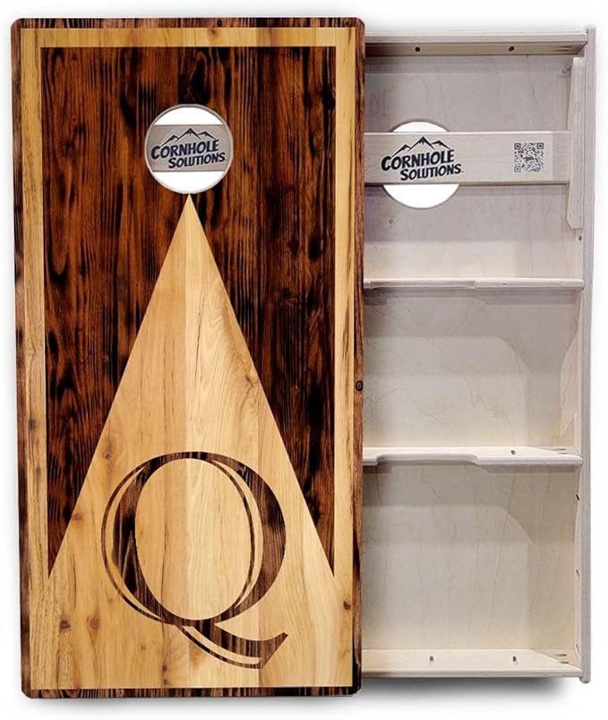 Tournament Cornhole Boards - Regulation 2'x4' Set 3/4" Baltic Birch - Bags Sold Separatetly (Wood Letter Design)