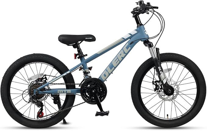 Glerc 20 24 Inch Kids Bike, Kids Mountain Bike for Boys and Girls Ages 6-14, 21-Speed Skyline Bicycle with Front Suspension and Disc Brakes, Multiple Colors