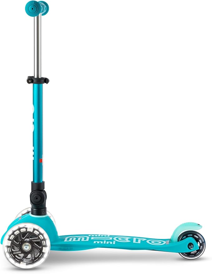 Micro Kickboard - Mini Deluxe Foldable LED Scooter, 3-Wheeled, Lean-to-Steer, Swiss-Designed Micro Scooter with LED Light-Up Wheels, for Kids Ages 2-5