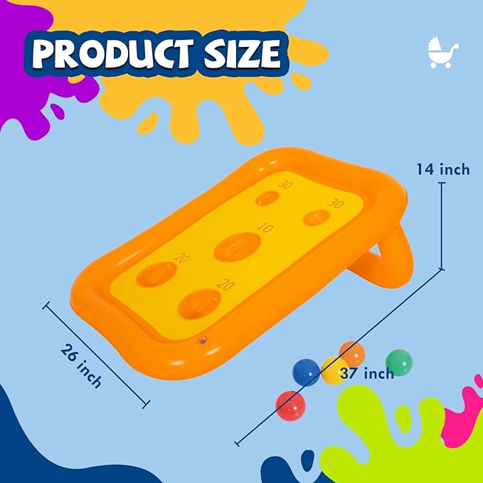 DIMAR GARDEN Pool Toss Ball Game Toy for Swimming Pool Party Toys Deals, Orange