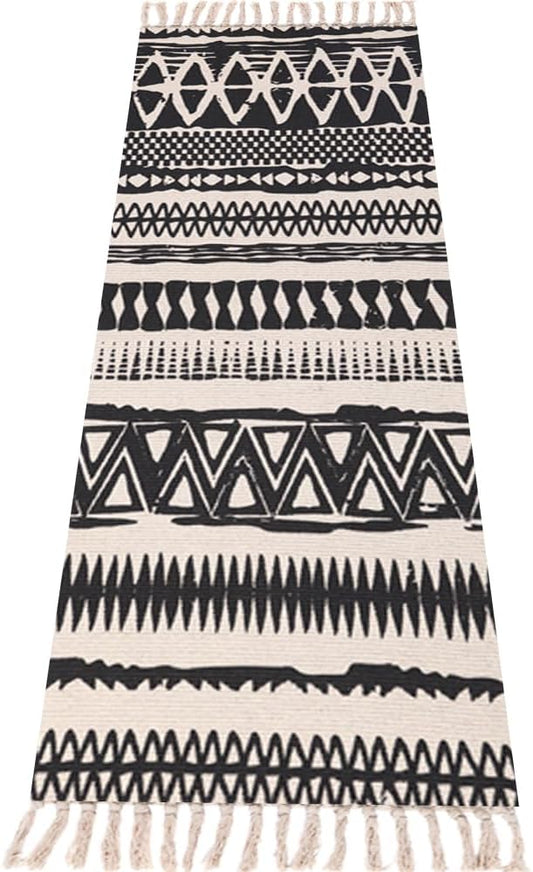 nuveti Cotton Yoga Mat - Absorbent, Grippy Tight Weave, Ashtanga & Hot Yoga Rug, Helps with Slippery Hands & Feet