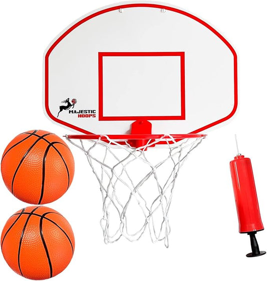 Mini Basketball Hoop - Indoor Basketball Hoop - Durable Plastic Basketball Hoop for Kids and Adults - No Assembling - Premium Basketball Game with Ball and Pump
