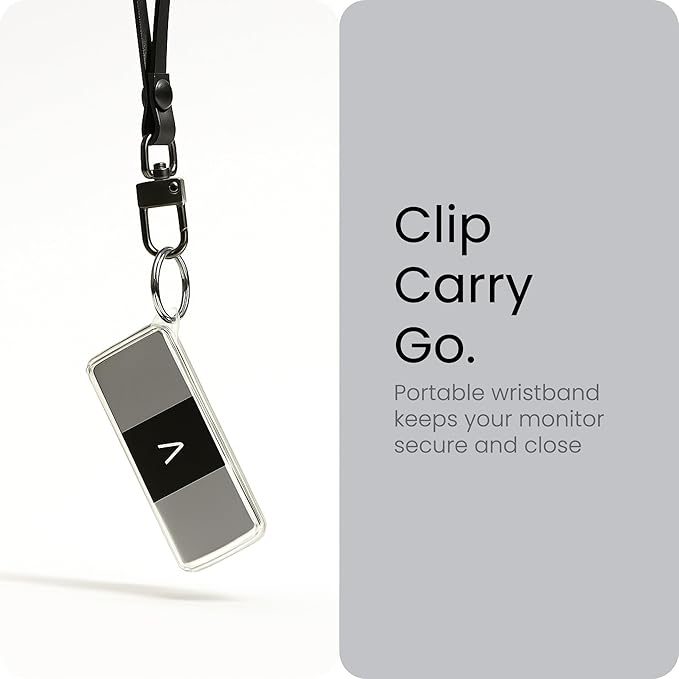 Carrying Case and Pouch for KardiaMobile 6L EKG Monitor, (Protective) Clear Case with Neoprene Cover and Wrist Strap