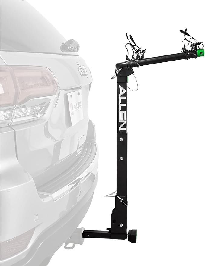 Allen Sports Deluxe Locking Quick Release 2-Bike Carrier for 2 in. and 1 1/4 in. Hitch, Model ZN522Q, Black