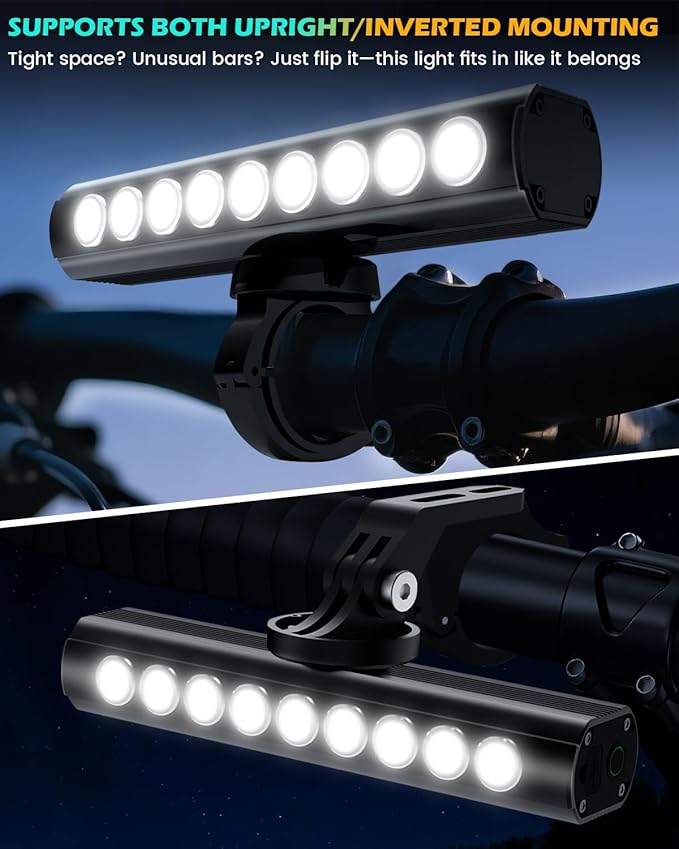 Super Bright Bike Lights for Night Riding- USB Rechargeable Bicycle Headlights, IPX5 Waterproof Bike Headlight and Taillight, Bicycle Light Set for Adult Kid Mountain Road Commuter Cycling
