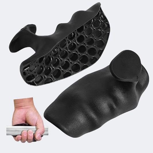 Anti-Slip Workout Grips - Weight Lifting Grips | 1 Pair Gym Hand Grip | Rubber Gym Grips | Silicone Dumbbell Bar Handle Grips | Ergonomic Palm Protection Gloves | Fingerless Workout Gloves for Adults