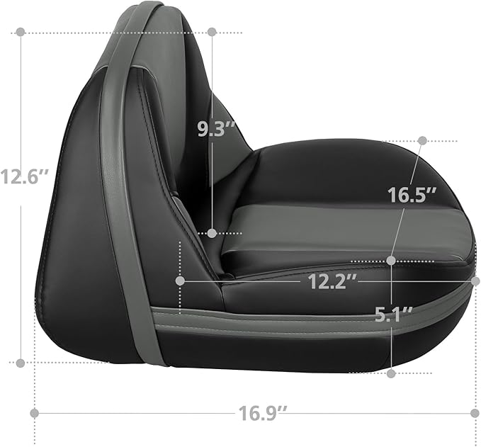 Leader Accessories Pro Casting Boat Seat Lean Pro Fishing High Back Bass Boat Seat