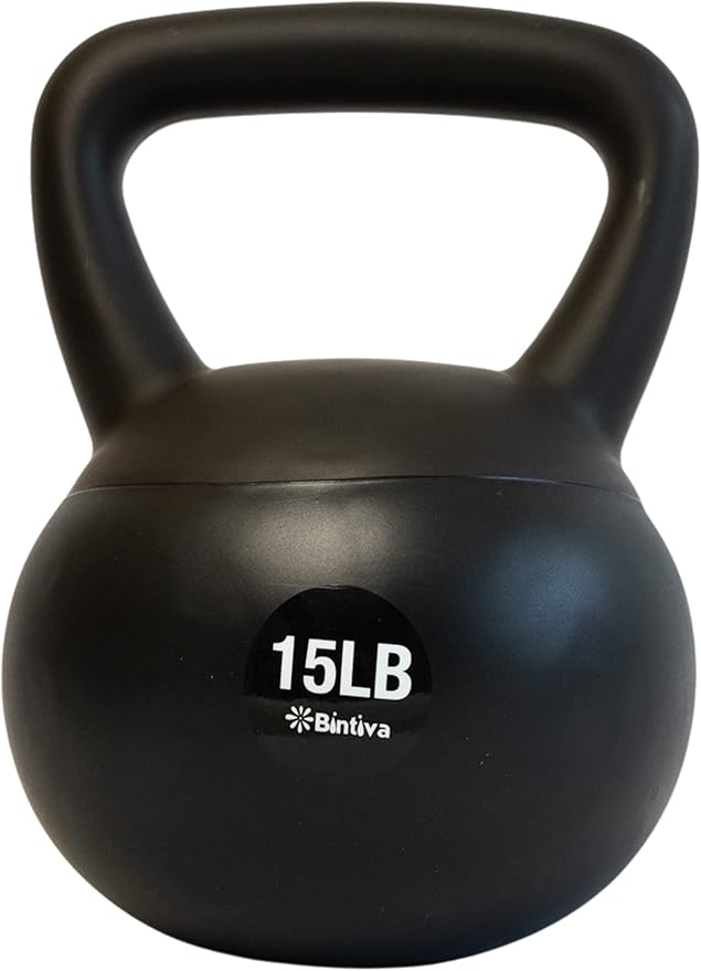 bintiva Soft Kettlebells - Sea and Iron Sand Filled Weights for Women and Men - Color Coded Kettle Bell Sets
