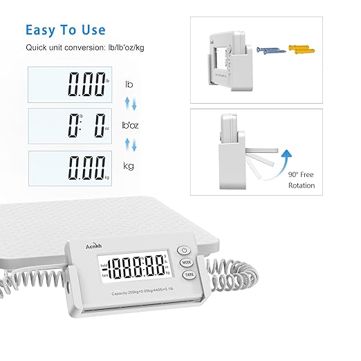Medical Digital Floor Scale,440lbs/1oz Ultra-Thin, Lightweight and Portable Medical Grade Scales for Home, Hospital and Physician Use,with an Easy-to-Read Digital LCD Display,White
