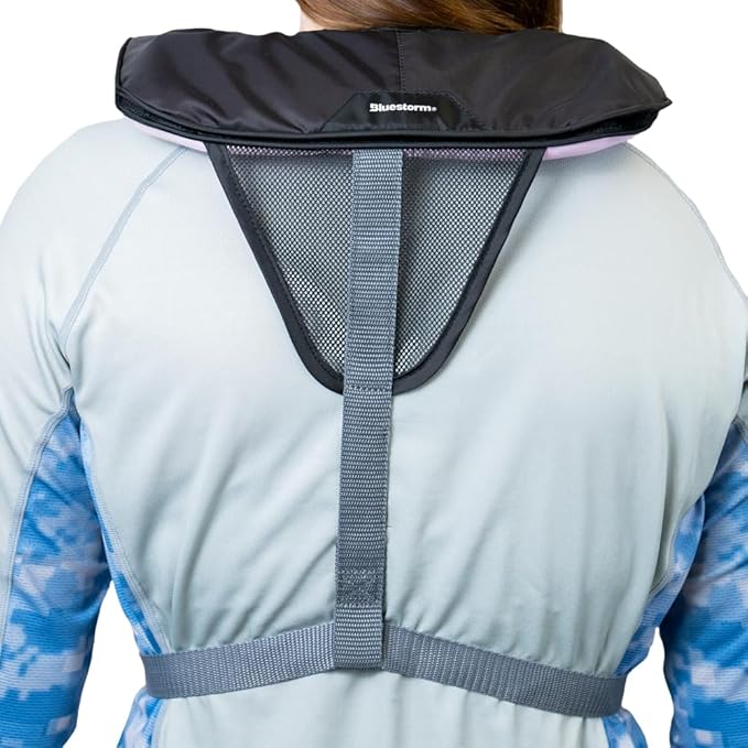 BLUESTORM Cirrus26 Inflatable PFD Life Jackets for Adults | US Coast Guard Approved Automatic Life Vest w/Manual Override Convertibility