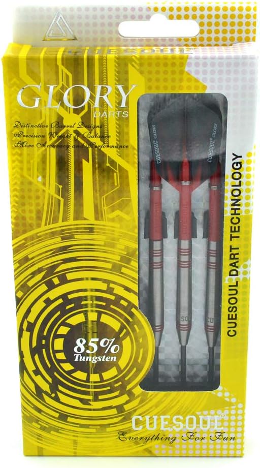 CUESOUL Professional Tungsten Steel Tip Dart Set 85% Tungsten 22g/24g/26g-Glory Series