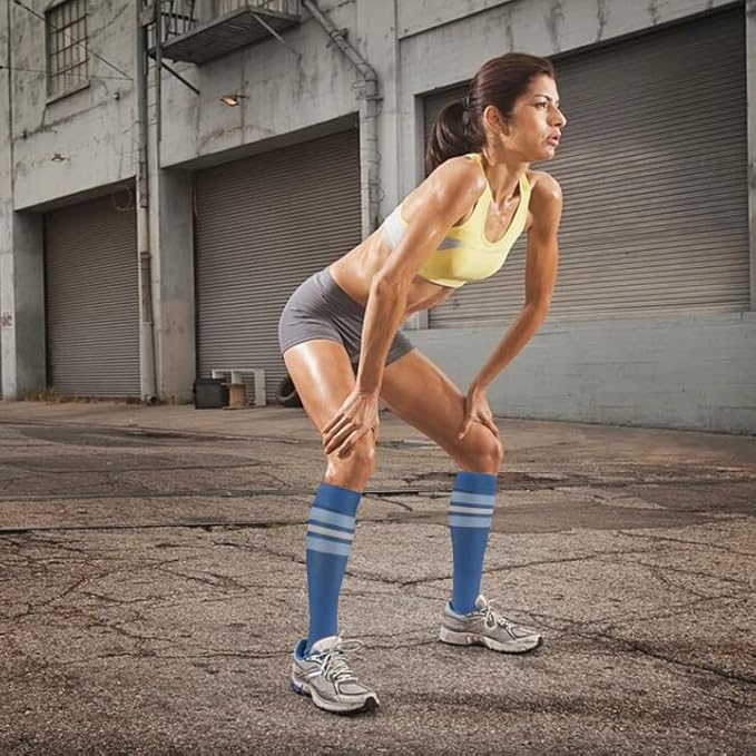 fenglaoda 8 Pairs Compression Socks for Men & Women 20-30 mmHg Knee High Nurse Pregnant Running Medical and Travel Athletic