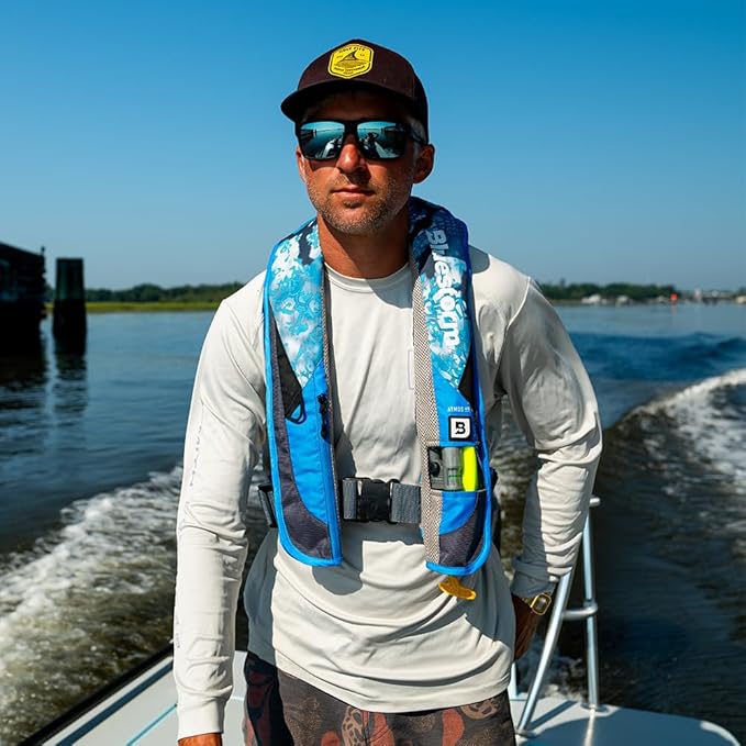 BLUESTORM Atmos 40 Automatic/Manual Inflatable PFD Life Jacket for Adults | US Coast Guard (USCG) Approved Life Vest