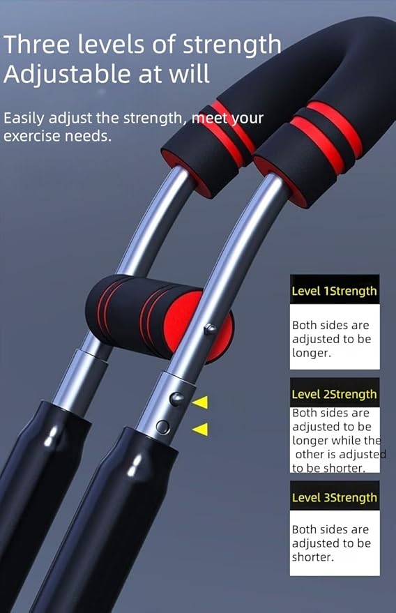 Twister Arm Exerciser,80-110lb Adjustable Spring Workout Bar, Forearm Triceps Chest Enhanced Exercise Strengthener,Portable Home Fitness Equipment, Detachable Design Fitness Anywhere