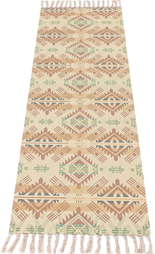 nuveti Cotton Yoga Mat - Absorbent, Grippy Tight Weave, Ashtanga & Hot Yoga Rug, Helps with Slippery Hands & Feet