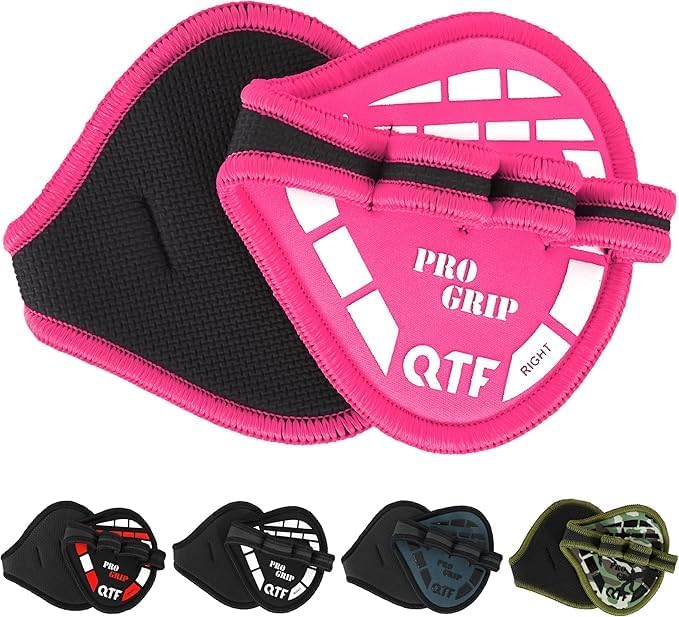 QTF Gym Grips Pads - Neoprene Gloves Gym Palm Protector Weight Lifting Grips Replacement of Workout Gloves Men and Women - Lifting Grip Pads for Weightlifting, Calisthenics & Pull Ups.