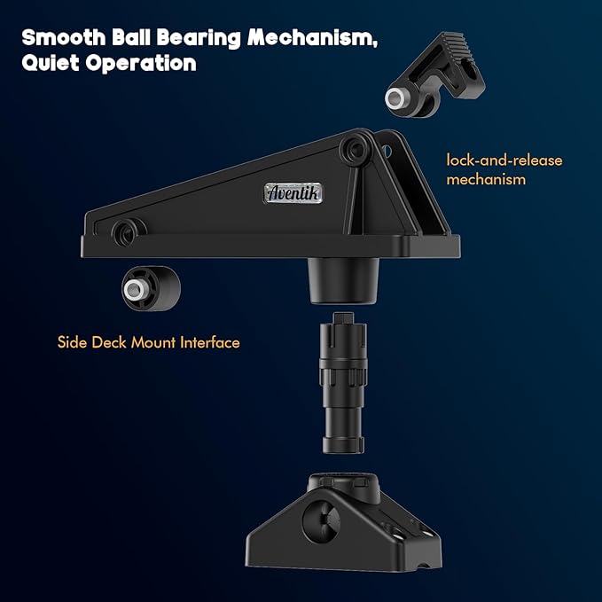 Kayak Anchor Lock System with Side Deck Mount - Durable, Easy-to-Use Anchor Lock for Small Boats and Kayaks, Single-Handed Operation, Versatile Installation
