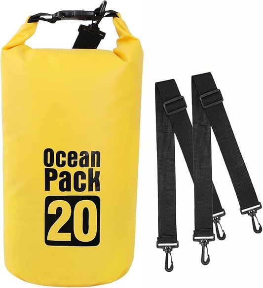Dry Bag Waterproof Backpack 5L/10L/20L/30L Roll Top Waterproof Bag,Floating Dry bags for Kayaking,Swimming,Boating,Camping,Beach.