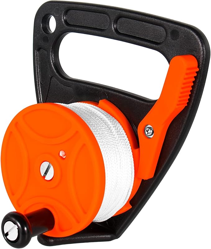 Compact 150ft Scuba Dive Reel Kayak Anchor with Thumb Stopper for Safety Underwater Diving Snorkeling