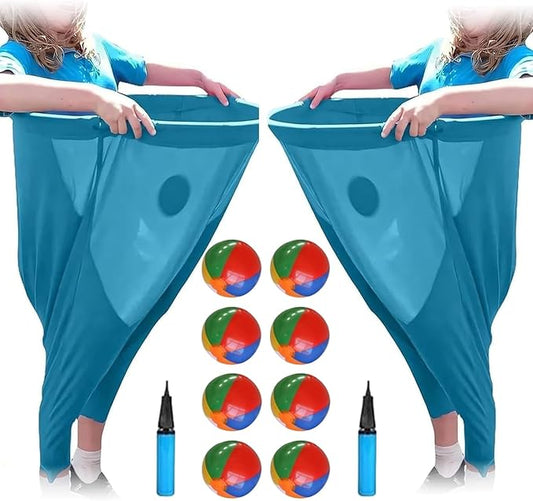 Granny Pants Yard Game Set-Granny Pants Party Rush! Granny Pants Outdoor Game with Bouncy Balls Air Pumps,The Ultimate Backyard Party Games! Team Relay Family Reunion Field Games Set