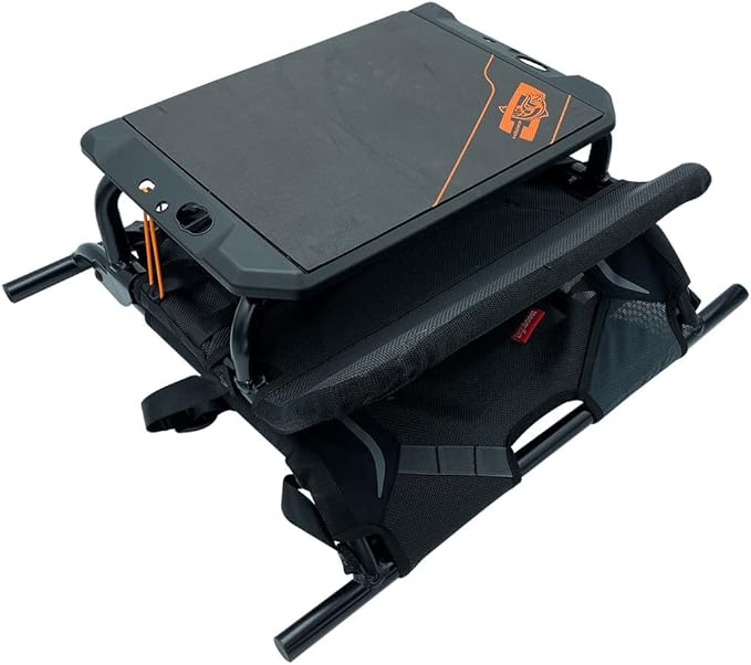 Pelican - Ergoboost Multifunctional Folding Kayak Seat - Adjustable Compact Traveler Kayak Seat with Back Support - Black