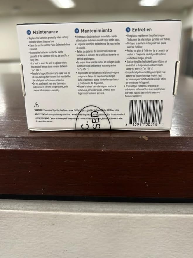 BodyMed Fingertip Pulse Oximeter Blood Oxygen Saturation Monitor with LED Display - Lightweight and Easy to Use - Lanyard and Batteries Included