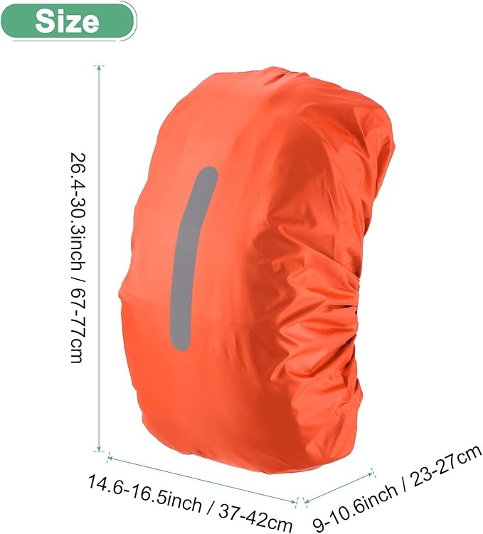 Waterproof Backpack Rain Cover Waterproof Backpack Cover, Bag Rain Cover with A Vertical Reflective Strap for Hiking/Biking/Camping/Outdoor Traveling