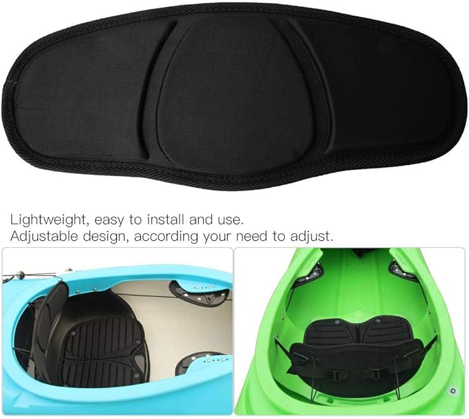 Jadeshay Kayak Backrest Seat Padded, Adjustable Kayak Non-Slip Canoe Seat Backrest Comfortable EVA Foam Pad for Kayaks and Canoes