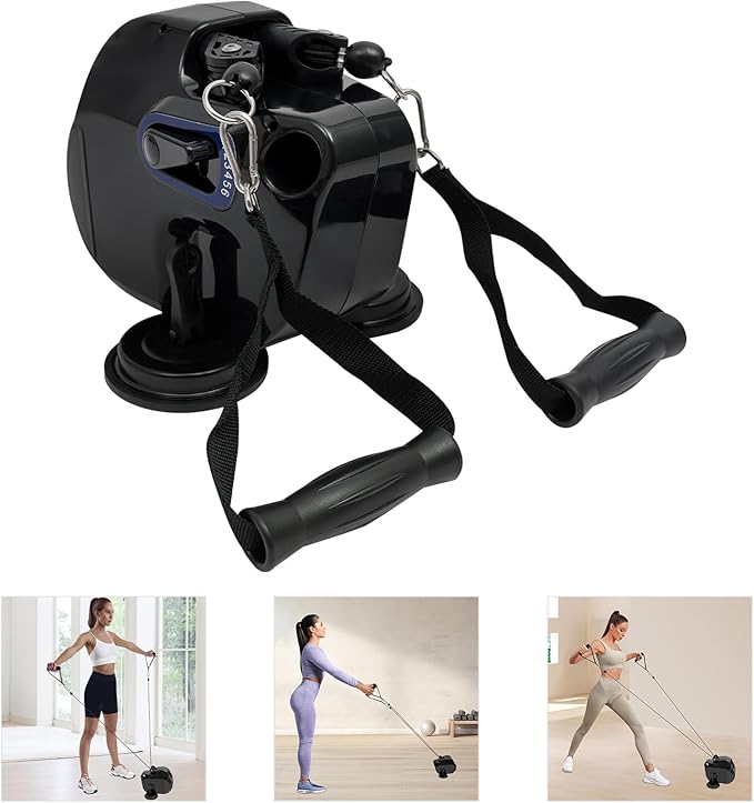 Rope Trainer Machine, 6 Gears of Resistance Adjustable Pull Rope Strength Training Equipment, Suction Cup Rope Training Device for Living Rooms, Offices, Gyms, Balconies