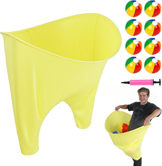 Granny Pants Yard Game,Granny Pants Outdoor Game for Adults with 8 Bouncy Balls and 1 Pump,Super Pants Challenge Games,Outdoor Party Games for Adults and Family Reunion Backyard Party