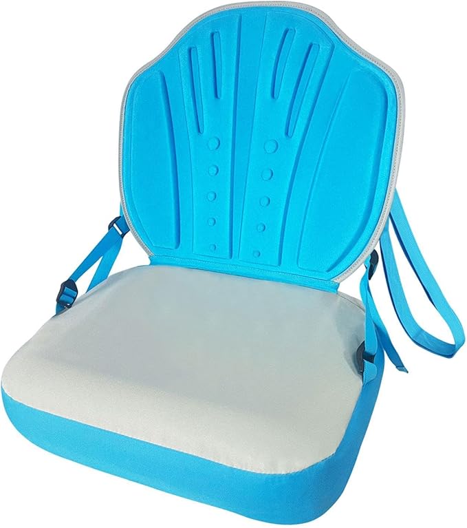 Kayak Seat Inflatable Adjustable Strap with Backrest Paddle for Kayaks Rafting