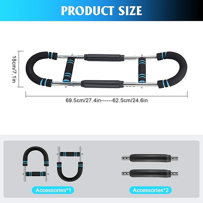 Twister Arm Trainer, Adjustable Chest Workout Equipment, Arm Trainer for Men, Portable Power Twister Bar, Detachable Design Fitness Anywhere