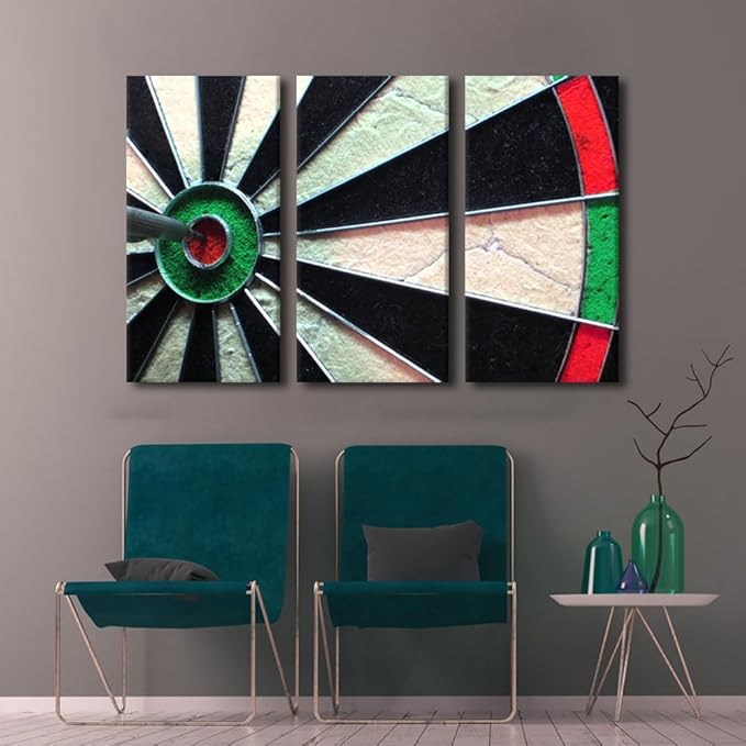 Wall Art Retro Modern Artwork Successful Concept Pictures for Living Room Dart Board Wall Canvas Art House Decorations for Bar Club Posters Prints for Office Home Ready to Hang - 24" Wx36 H