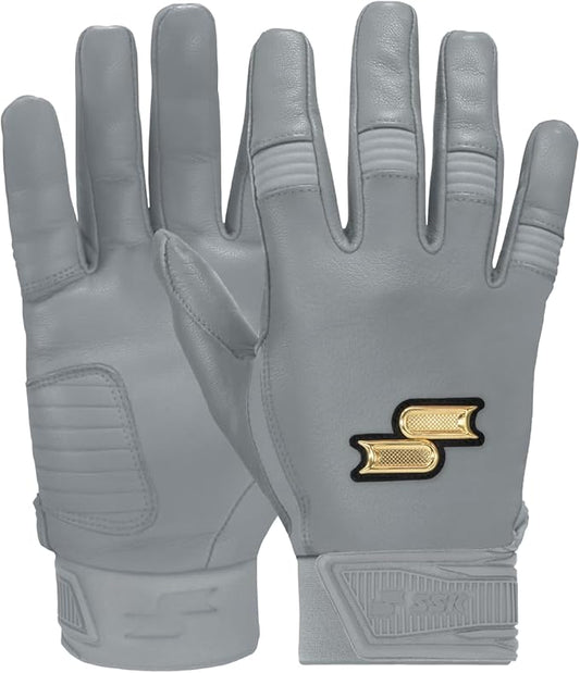 SSK Showcase Youth Baseball Batting Gloves - Durable Full Cabretta Leather Glove - 8 Colors
