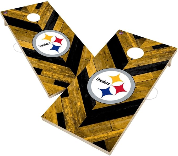 Football Team Cornhole Boards, 2x4 Regulation Corn Hole Game Set, Officially Licensed Cornhole Game, Perfect for Tailgates
