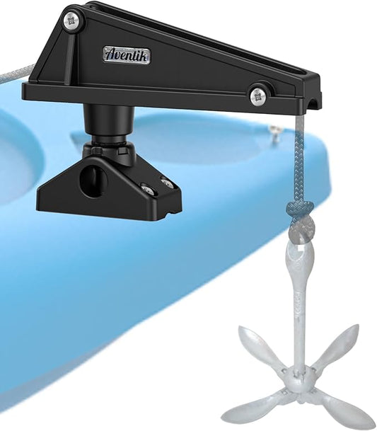 Kayak Anchor Lock System with Side Deck Mount - Durable, Easy-to-Use Anchor Lock for Small Boats and Kayaks, Single-Handed Operation, Versatile Installation