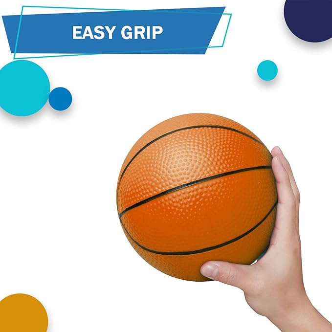 Mini Toy Basketballs, Small 6 Inch Replacment Ball for Indoor Mini Basketball Hoop, 6" Small Replacement Basketball, Toddler Balls, Beach Sand Toy Rubber Ball for Inflatable Pool Hoop Kids Adult