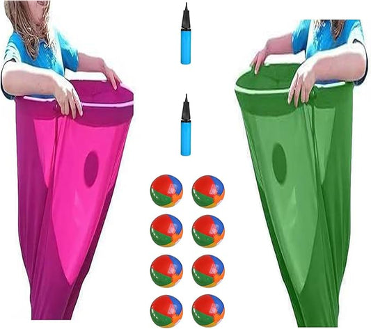 FunFling Granny Pants Yard Game - Oversized Outdoor Toss Game with 16 Throwing Balls for Adults & Kids, Giant Lawn Games for Backyard BBQ, Birthday Parties & Team Building Events