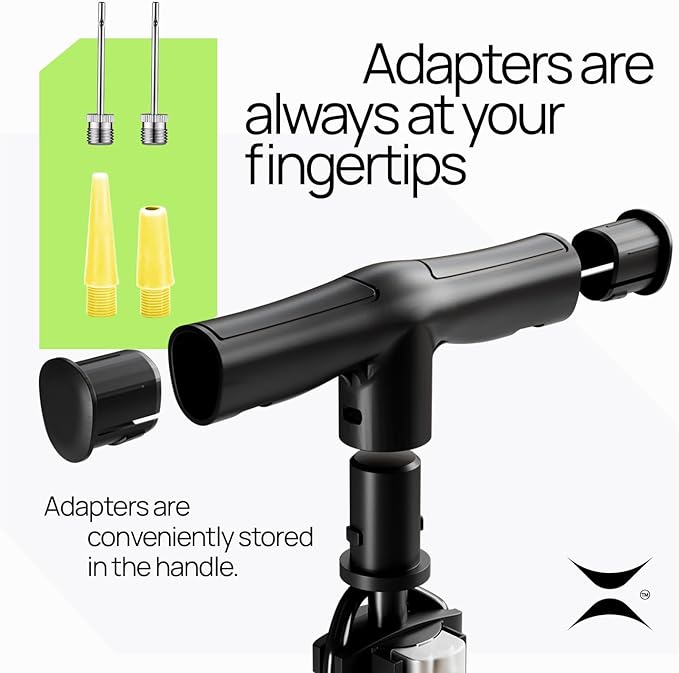 Bike Pump Floor, Advanced Bike Tire Inflator, Bicycle Hand Air Pump with Dual Presta and Schrader Valves, Handheld Pump, Suitable for Road and Mountain Bikes, Baby Stroller, Balls