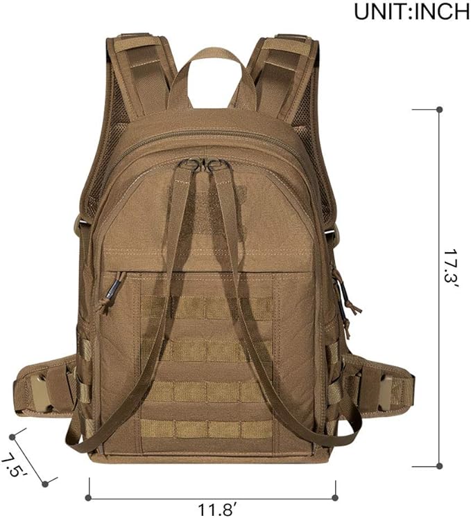 EXCELLENT ELITE SPANKER Military Tactical Backpack Detachable Backpack Quickly Turns into Outdoor Vest(Coyote Brown)